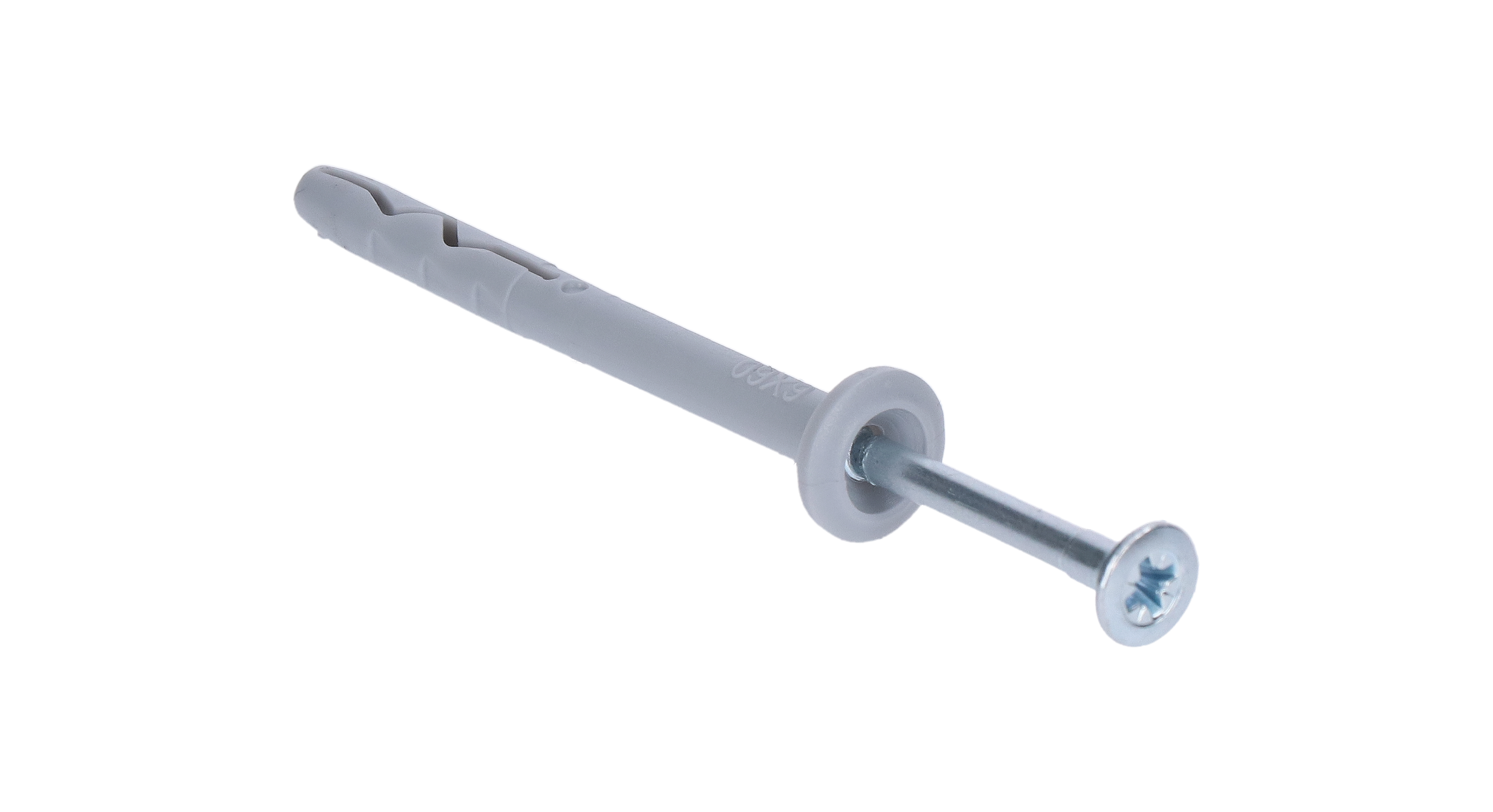 Hmoždinka natĺkacia 6x60 s hríbovým límcem a vrutem 3.9x65 se zápustní hlavou