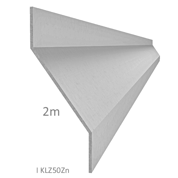 Z-profil lamela 2000mm, pozinkovaný plech