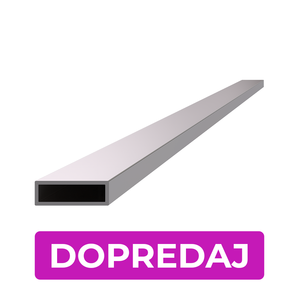 DOPRODEJ profil 30 x 10 x 1,5 x 4000 mm, broušená AISI 304