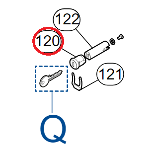 CM-N2.1630 zámek pro M3BAR/M5BAR