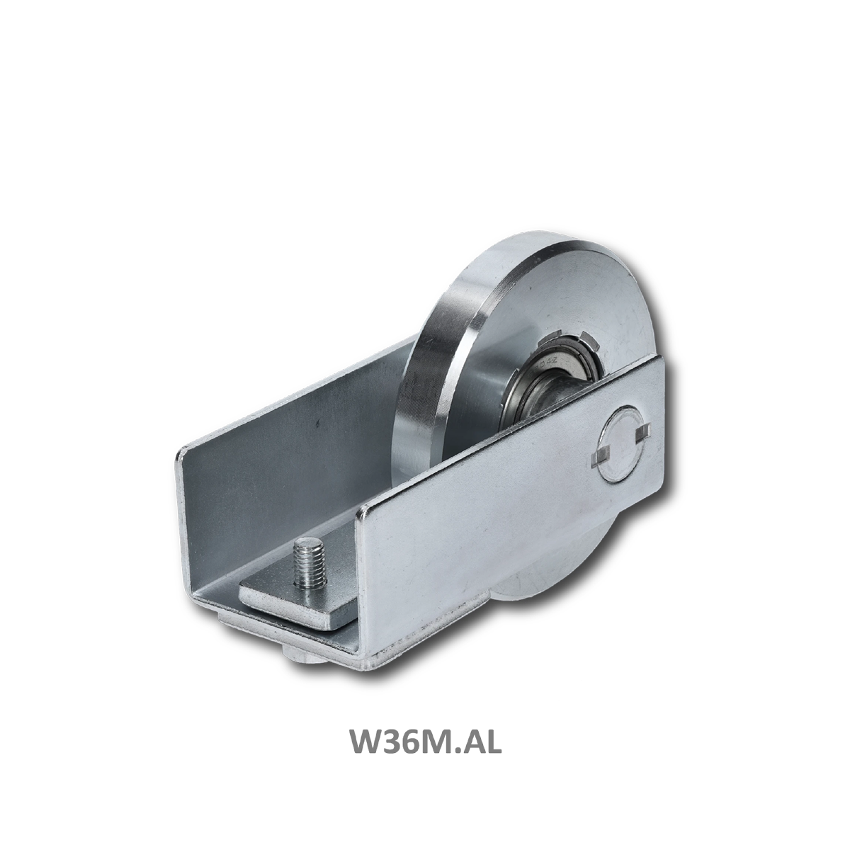 Náběhové kolečko samonosné brány pro profil 95 x 100 mm