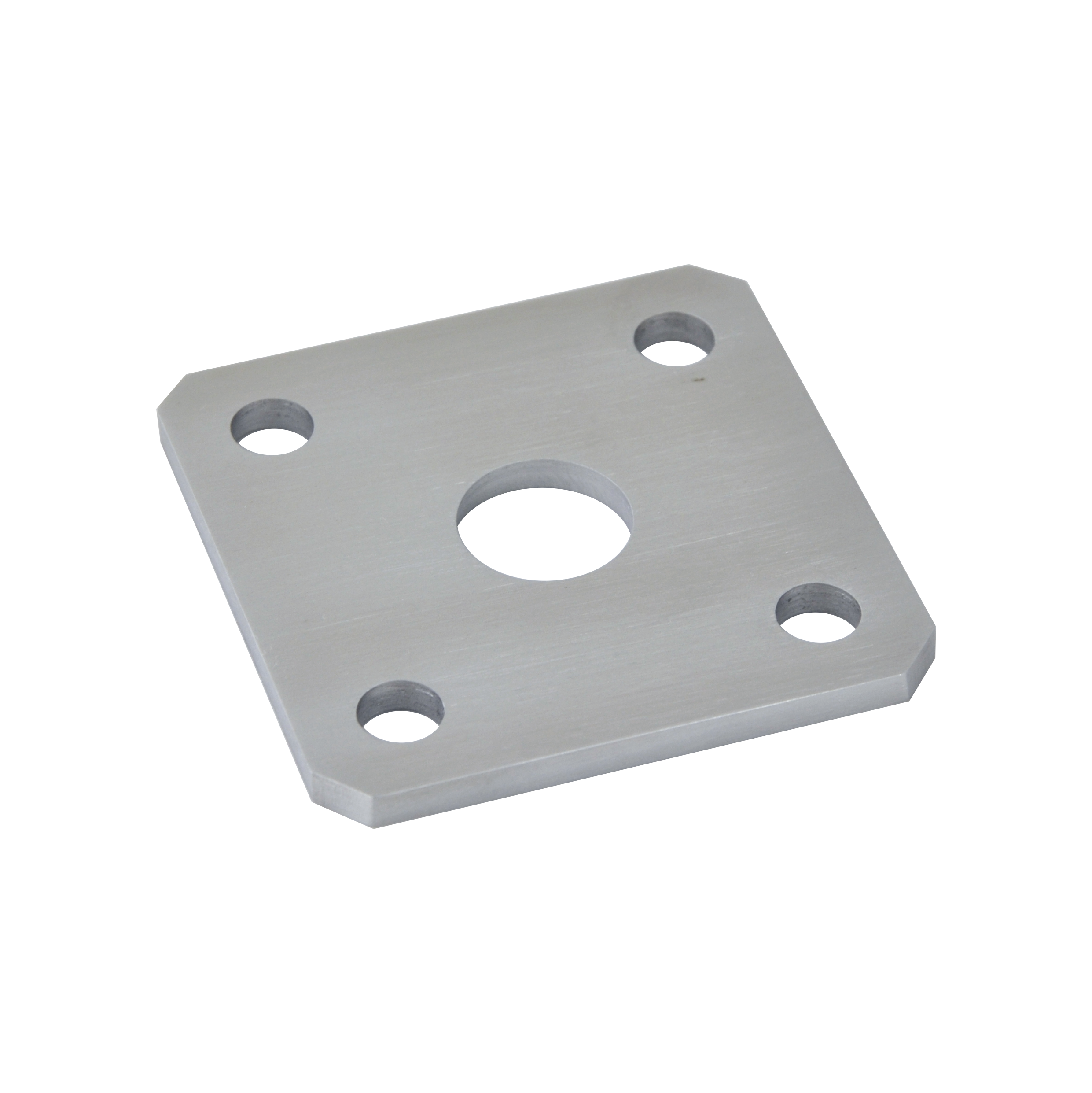 Kotevní deska navařovací k nastavitelným pantům (80x80x5 mm), otvor ø 22 mm, broušená nerez / AISI304