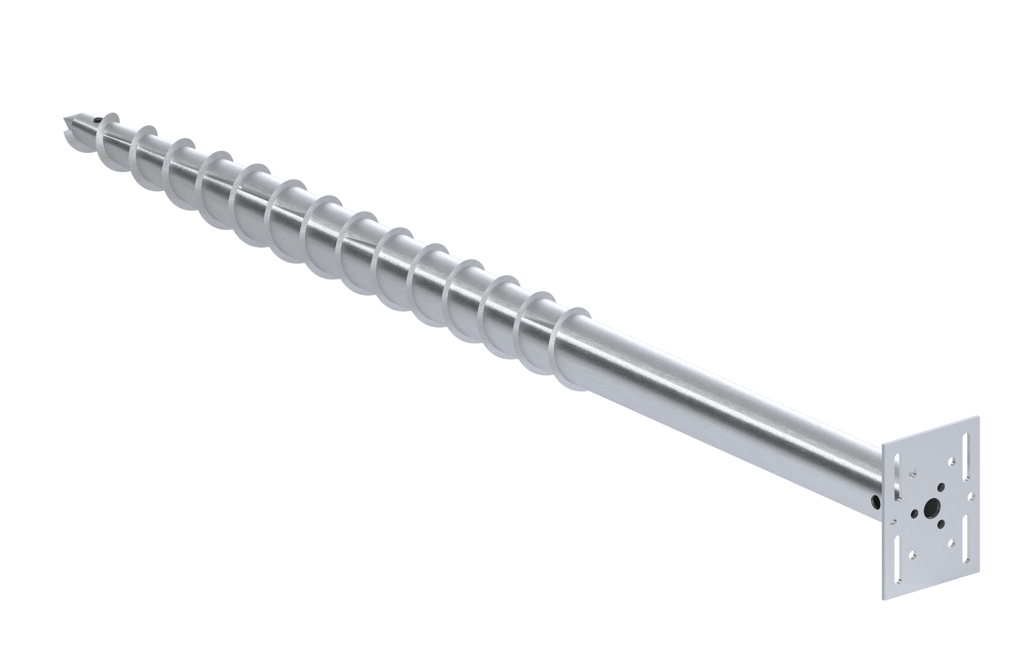 Zemní vrut, stavební patka, 190 x 140 mm, žárový pozink