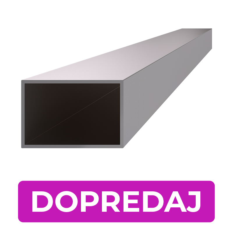 DOPRODEJ profil 60 x 40 x 2 x 4000 mm, broušená AISI 304