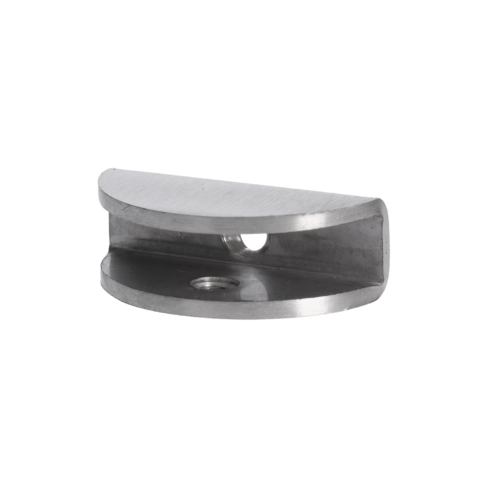 Držák police pro sklo 8 - 10 mm, broušená nerez AISI 304