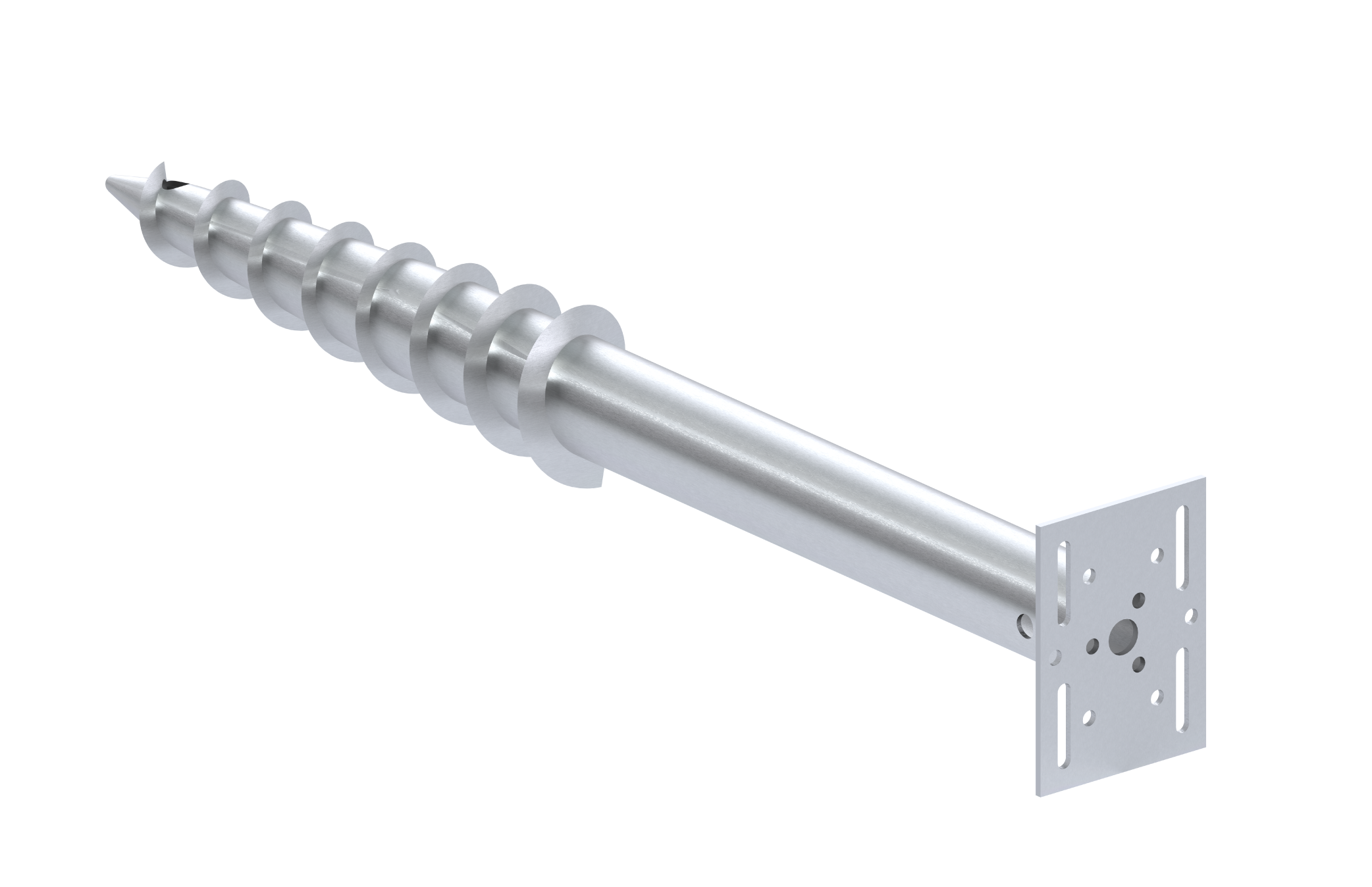 Zemní vrut, stavební patka, 190 x 140 mm, žárový pozink