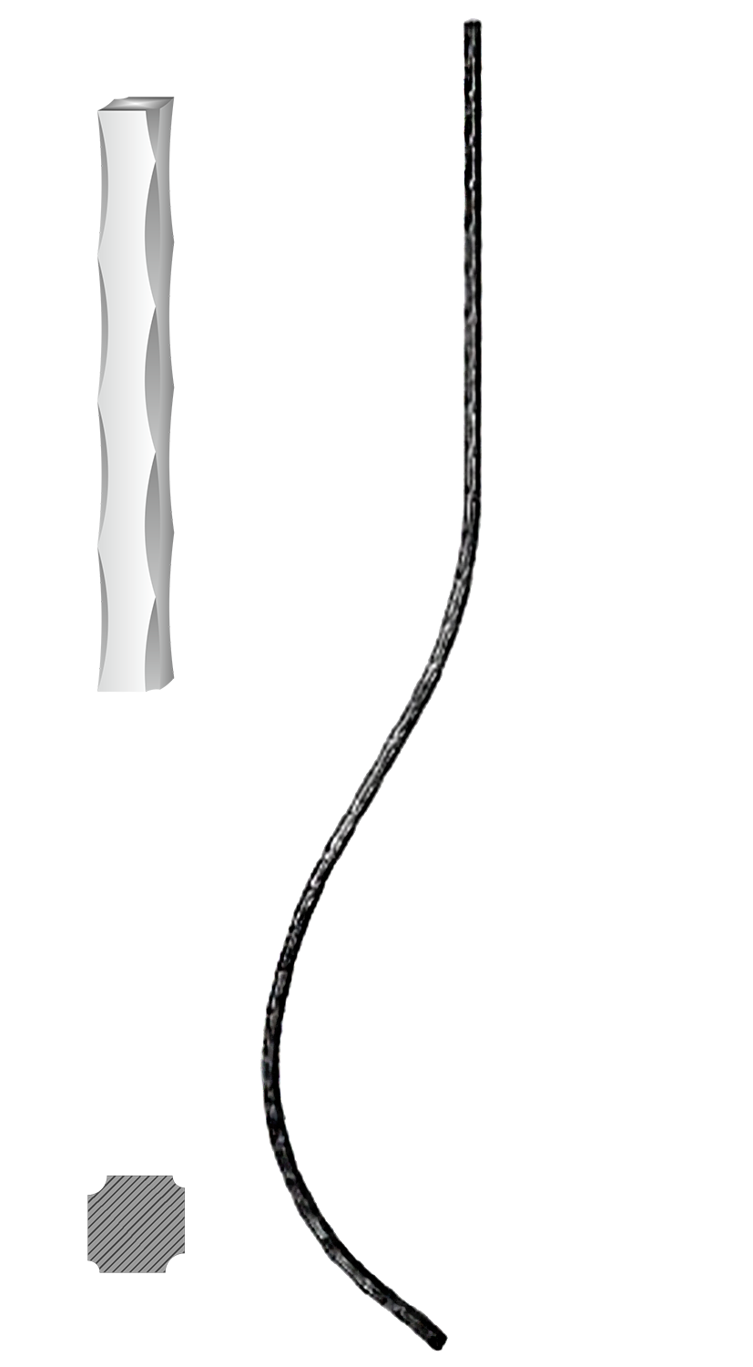 Tyč 12 x 12 mm, 1000 x 160 mm