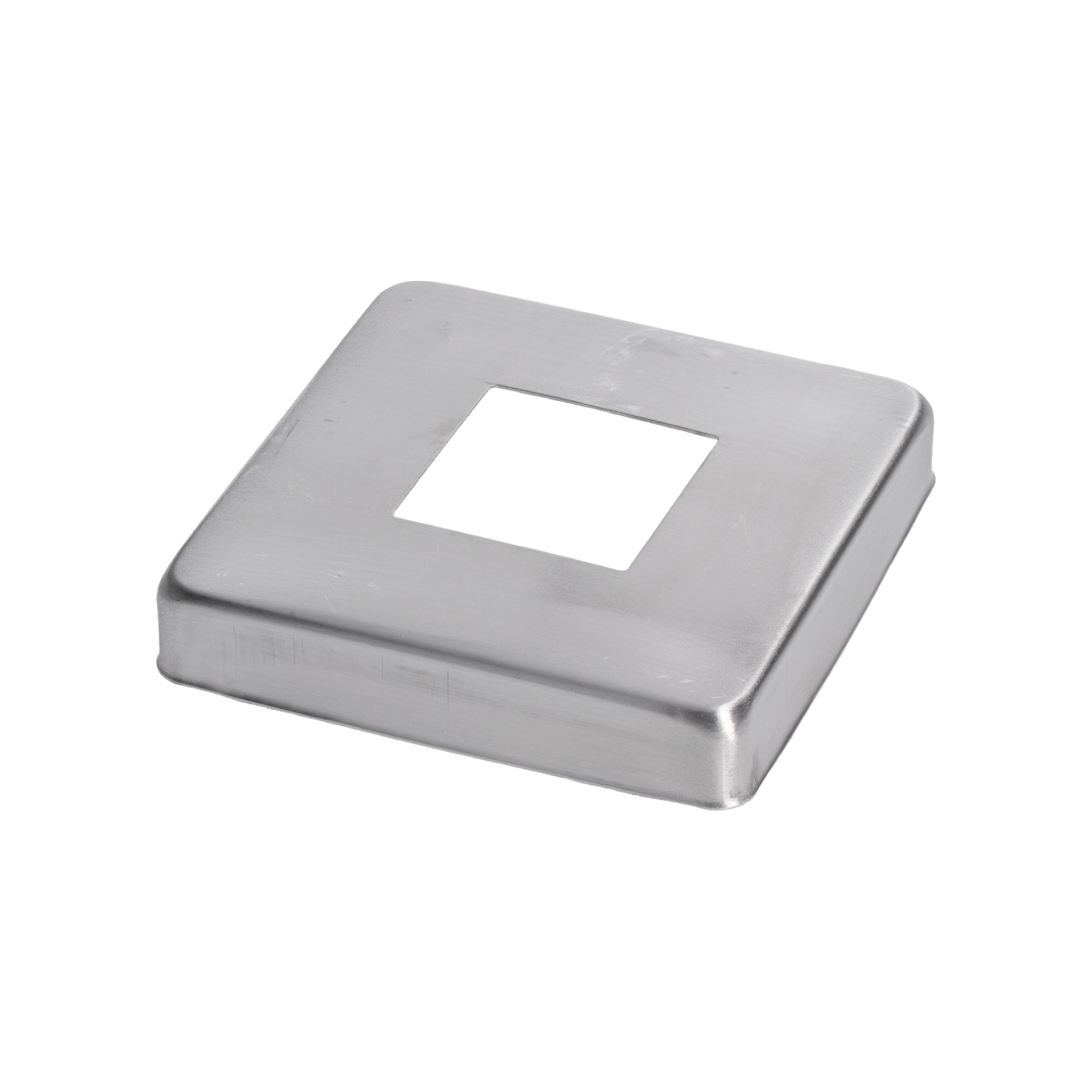 Kryt spodní příruby 100 x 100 mm, broušená nerez AISI 304