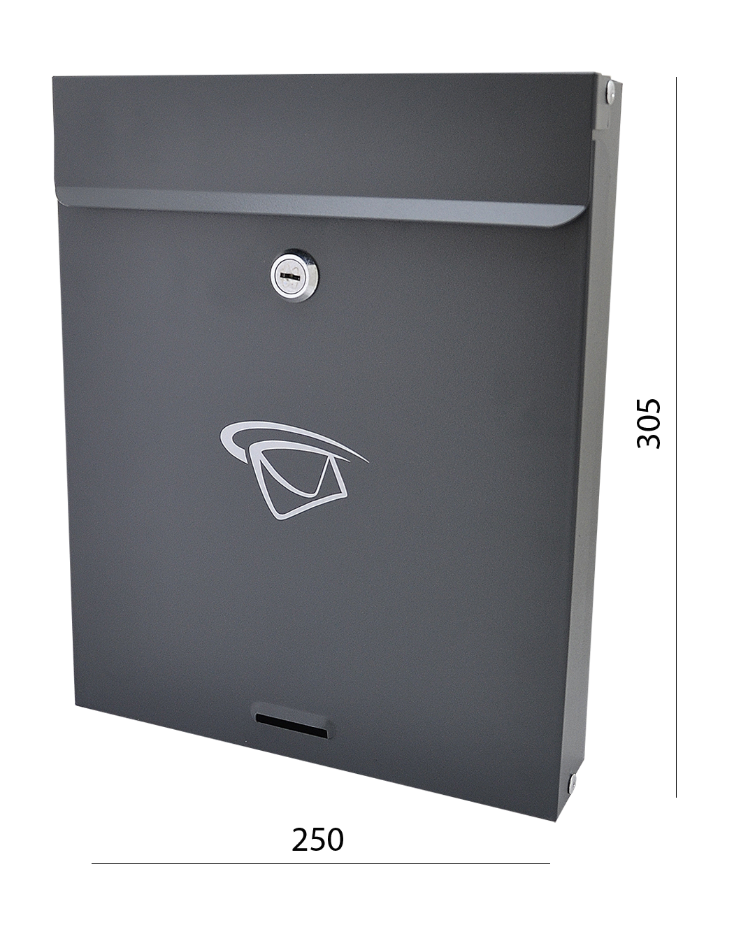Poštovní schránka (250x305x60mm), max. formát listu: A4, grafitová