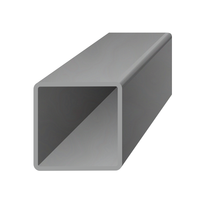 Uzavřený profil 30 x 30 x 2 x 3000 mm, černý S235, hladký