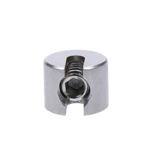 Úchyt pro lanko ø 3 - 4 mm, broušená nerez AISI 304