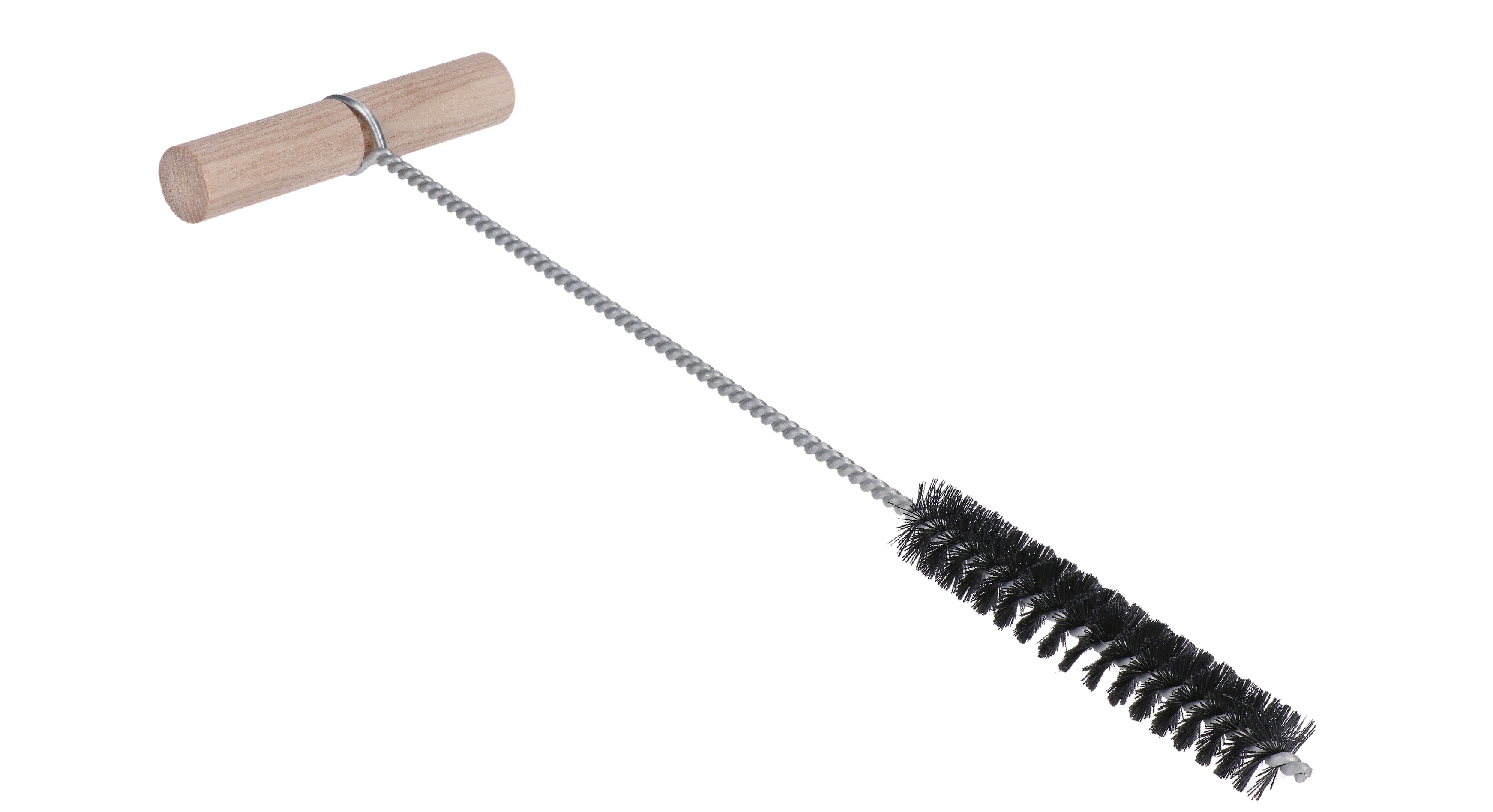čistiaca kefka nylonová s drevenou rúčkou Ø16mm, dĺžka 250mm - z toho časť s kefkou 80mm