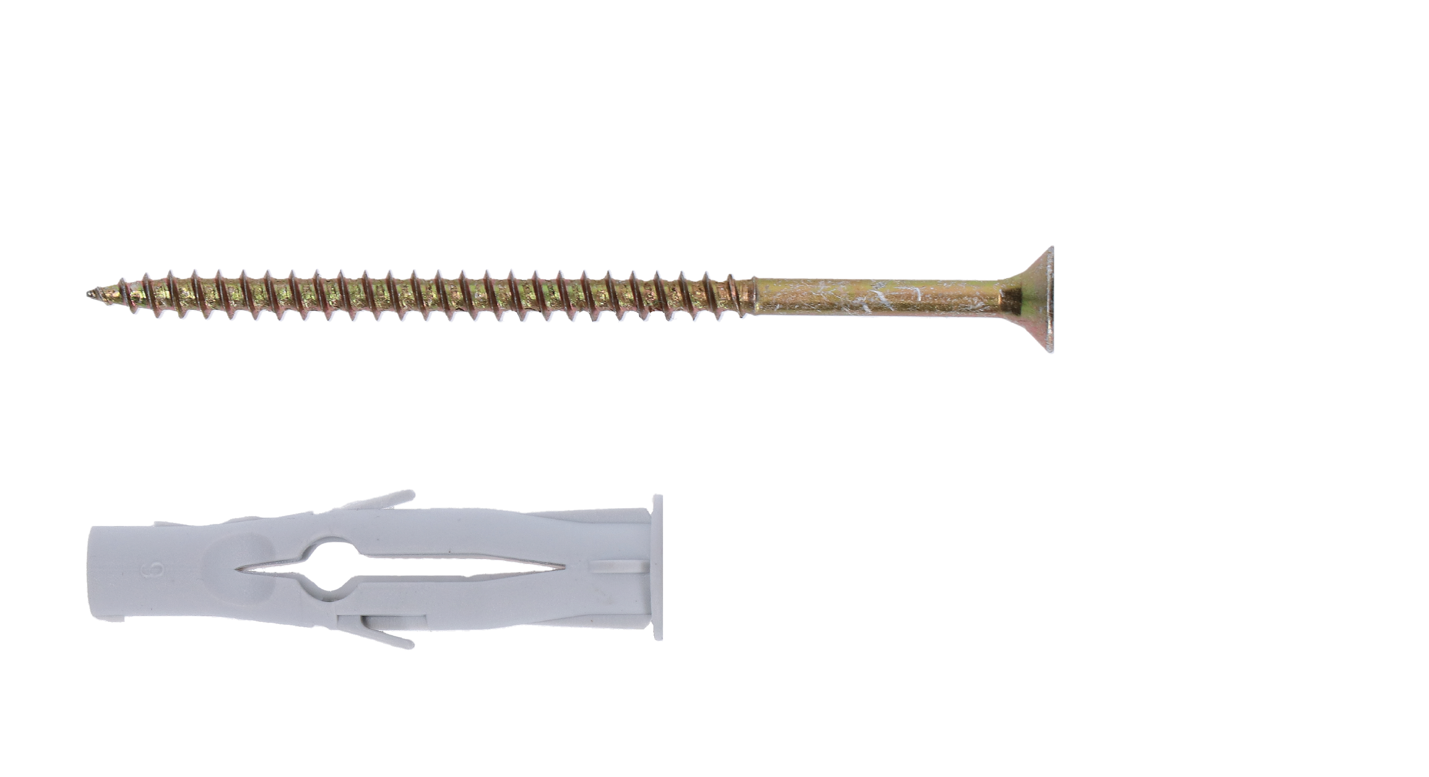 Hmoždinka rozperná 6x35 s vrutem 3.5x45 se zápustní hlavou PZ2
