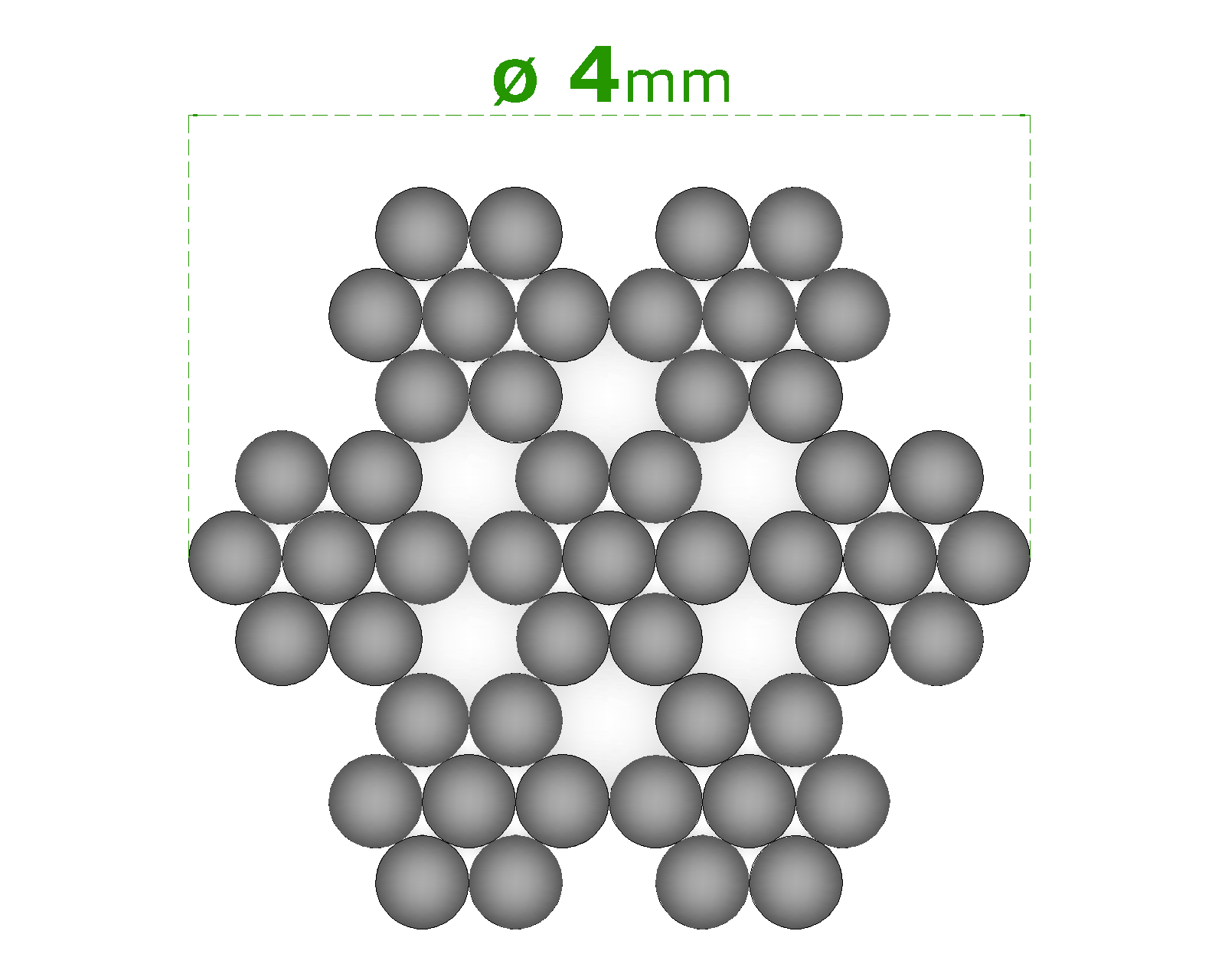Nerezové lanko ø 4 mm (7 x 7 dr.) AISI 316, čierna farba, Návin 38m
