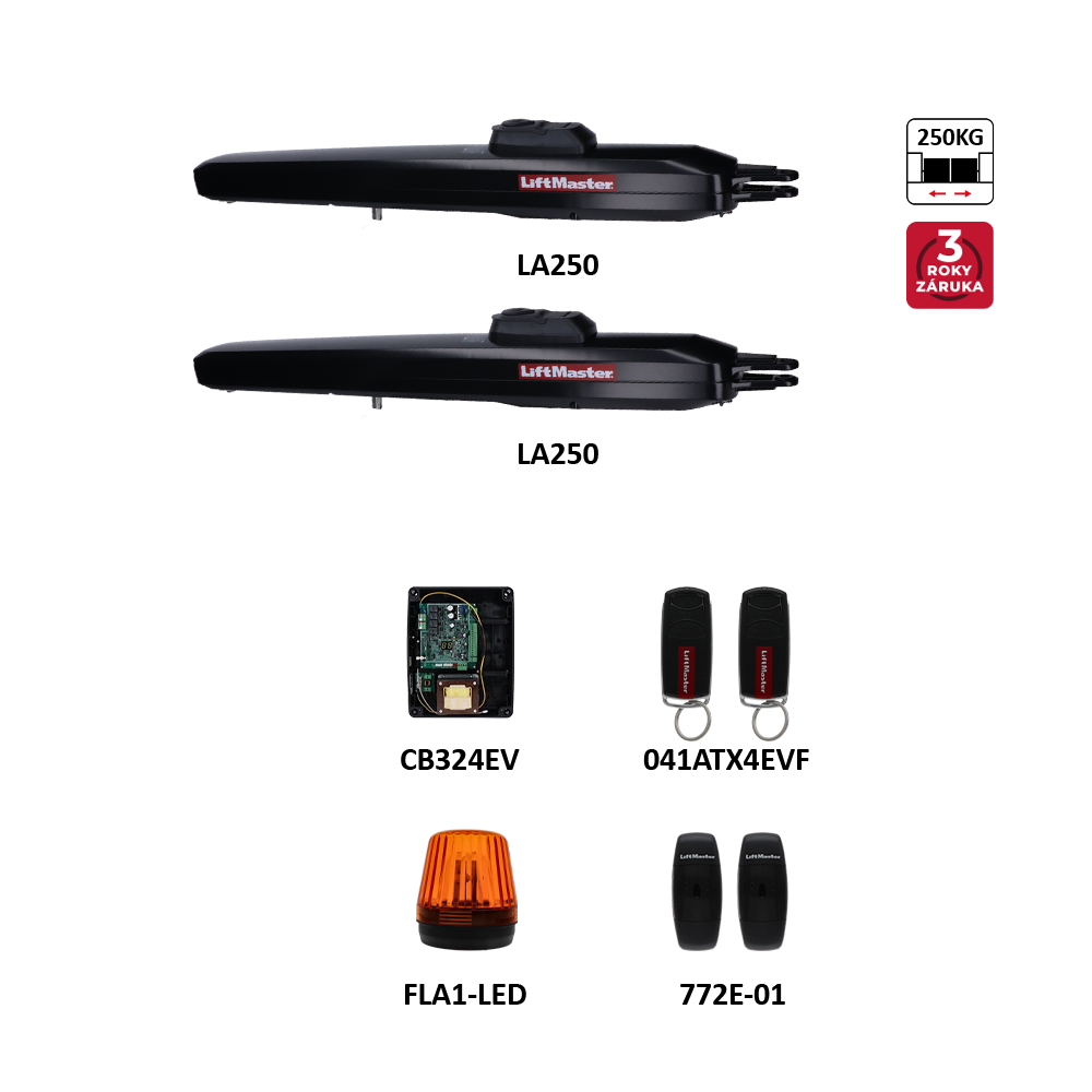 LiftMaster sada pro dvoukřídlovou bránu do 2,5 m/křídlo