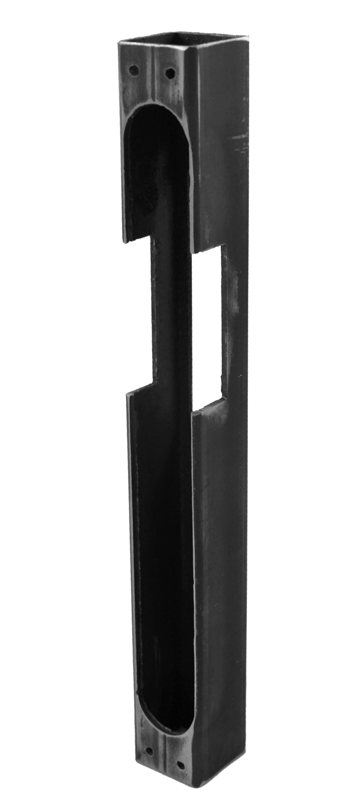 Dorazová kazeta pravá / levá pro elektrický zámek EZ332 (260x30x30 mm), nezinkovaná, vhodná k přivaření