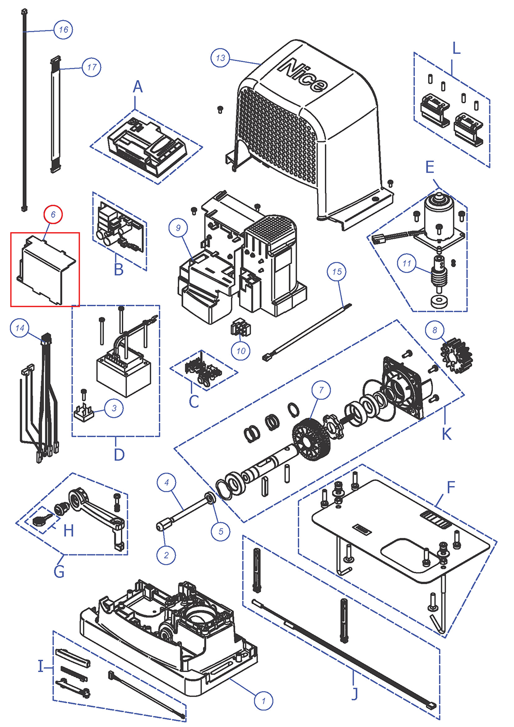 PD2183A0002 Kryt řídicí desky motoru RBS400, RBS600, RBS600HS