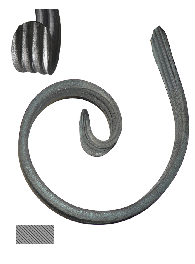 Půlkruh 150x100mm, profil 12x6mm, hladký, široké rozkutí