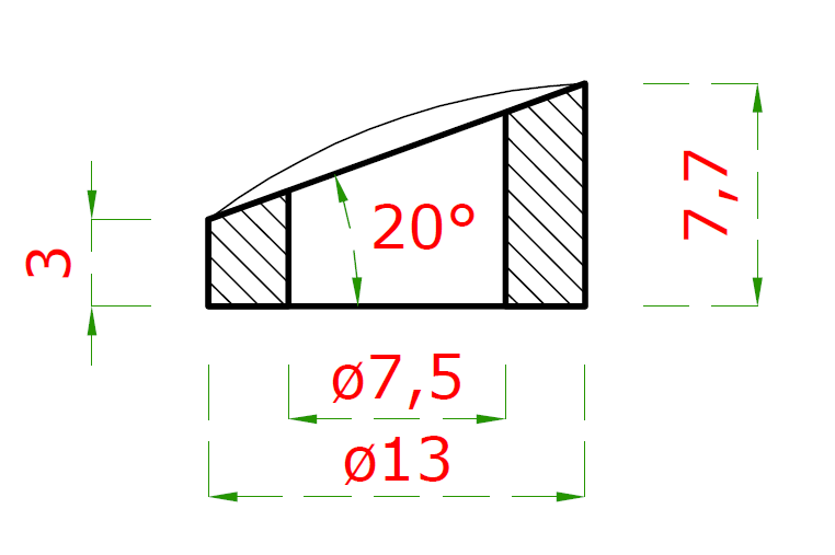 DOPREDAJ! Podložka ø 13 mm na trubku ø 42,4 mm, brúsená AISI 304