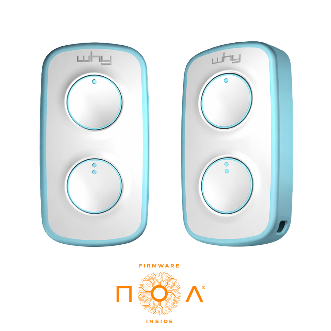 Vysílač LITE MINI NOA 2-kanál, 433 MHz, modro-bílý