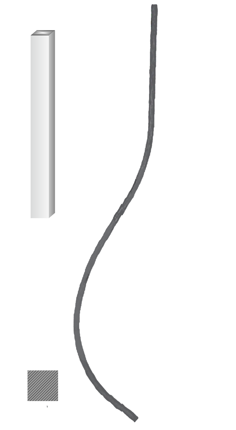 Tyč 12 x 12 mm, 900 x 170 mm