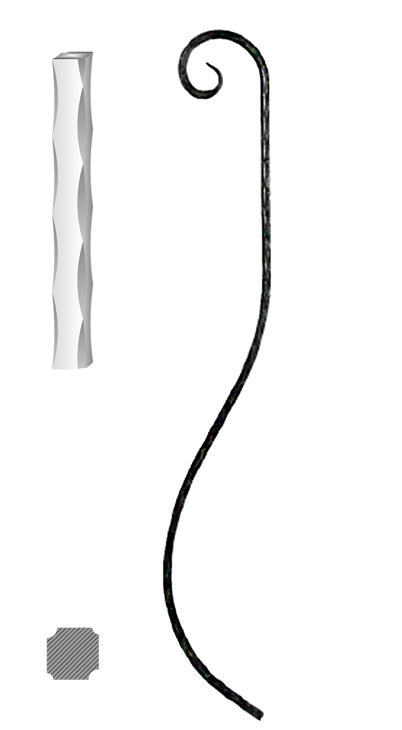 Tyč 12 x 12 mm, 1000 x 160 mm