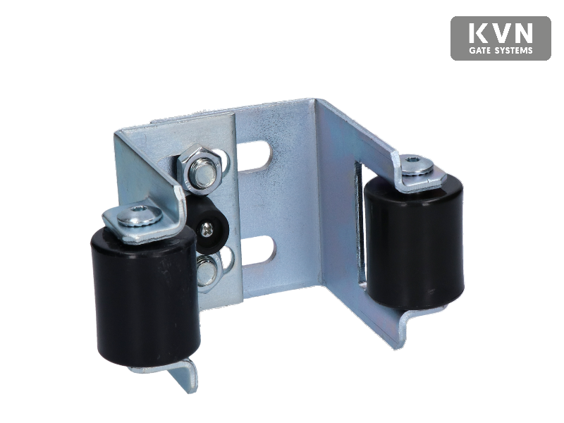 Horní doraz brány 160x80x105x4mm, regulovatelná šířka 41-86mm, bíly zinek