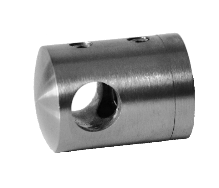 Držák tyče ø 10 mm, plochý, broušená nerez AISI 304