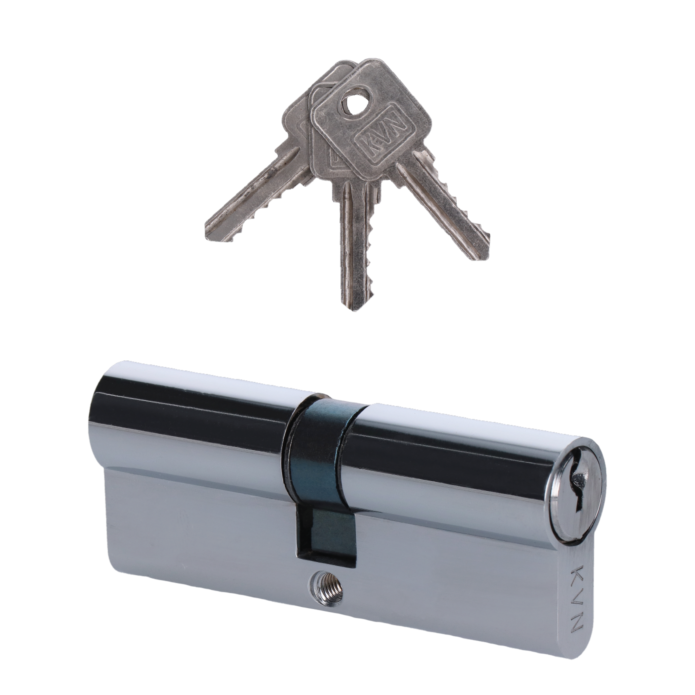 Cylindrická vložka EURO 40/40mm, niklová, 3 klíče, šroub M5x65mm