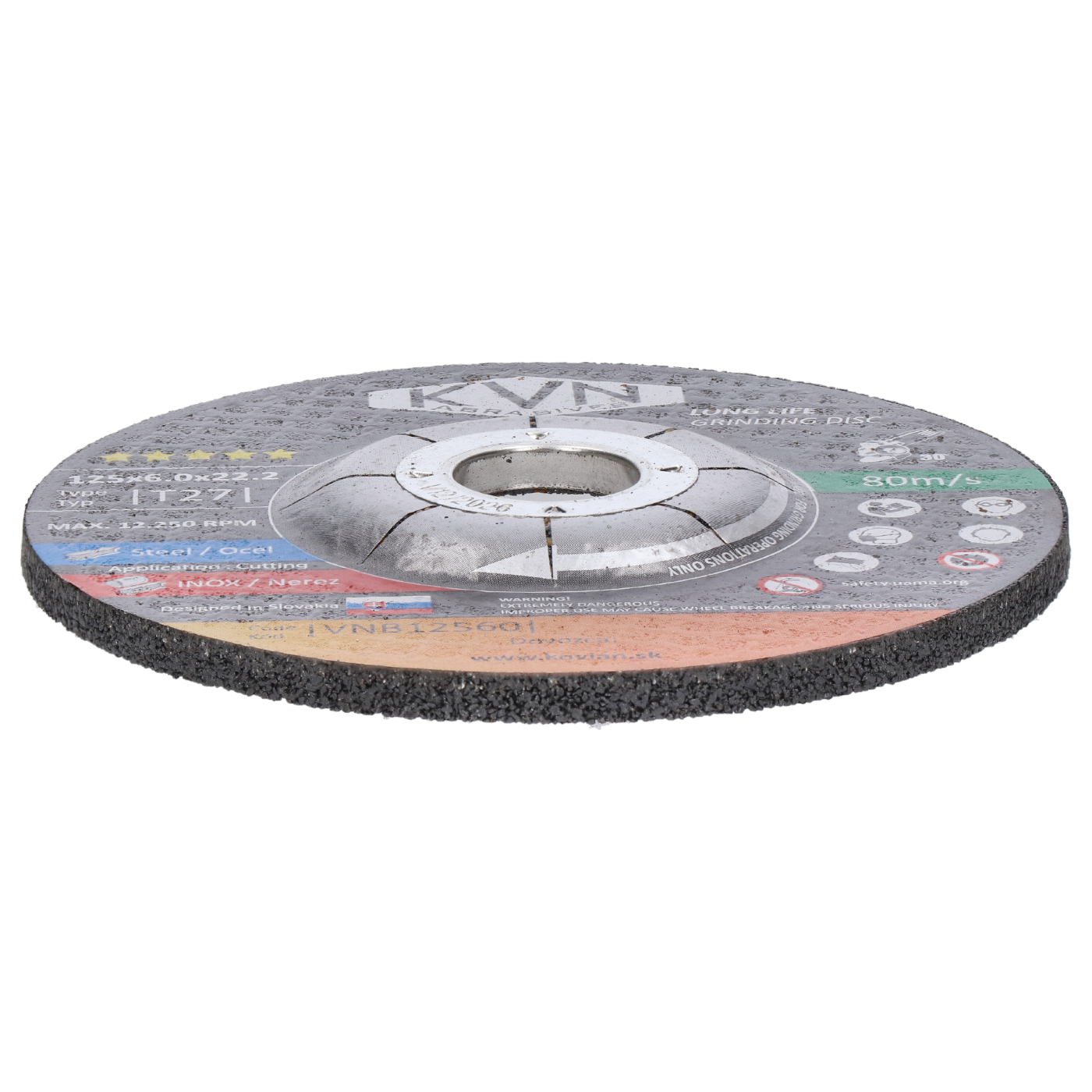 DOPREDAJ Brúsny kotúč profesionálny na nerez, 115 x 6 x 22,2 mm