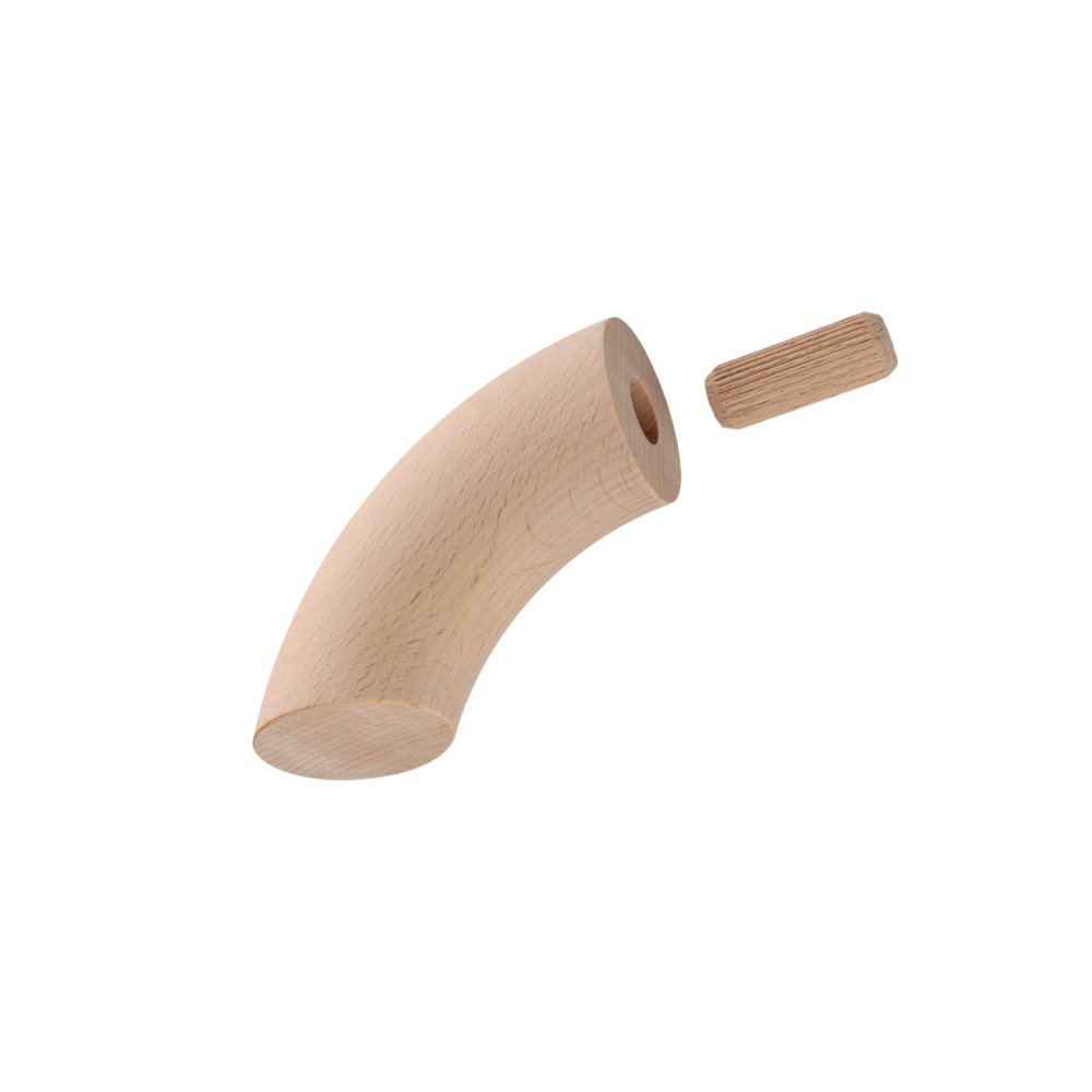 Dřevěný ukončovací oblouk ø 42 mm, buk bez nátěru