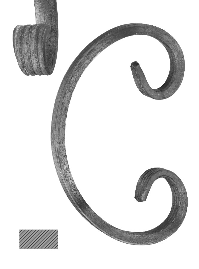 DOPRODEJ: Céčko 120 x 75 mm, 12 x 6 mm, hladké, oboustranné rozkování