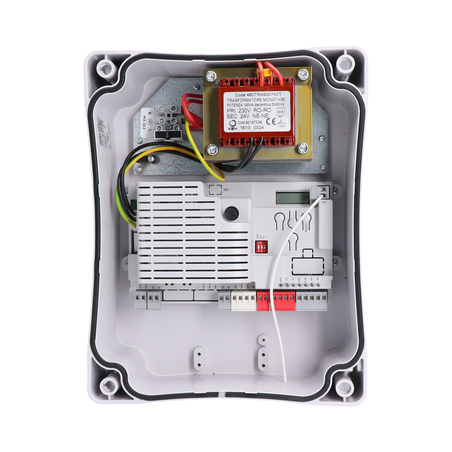 24V řídicí jednotka pro dva pohony, vestavěný přijímač