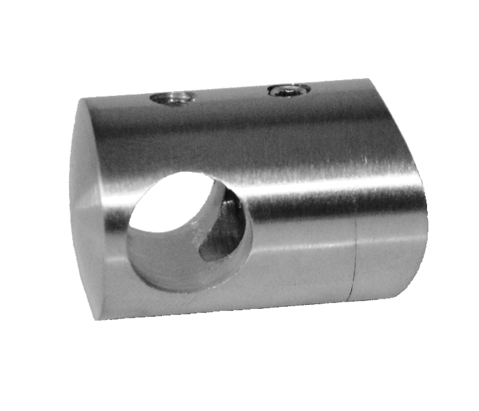 Držák tyče ø 12 mm na trubku ø 42,4 mm, broušená AISI 316