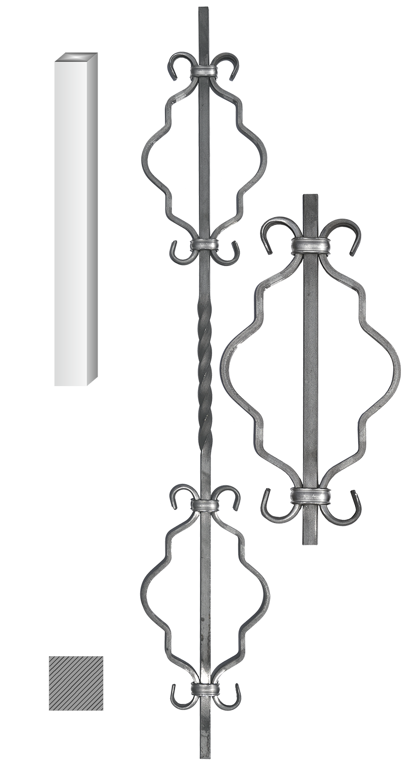 DOPRODEJ tyč 12 x 12 mm, 150 x 900 mm