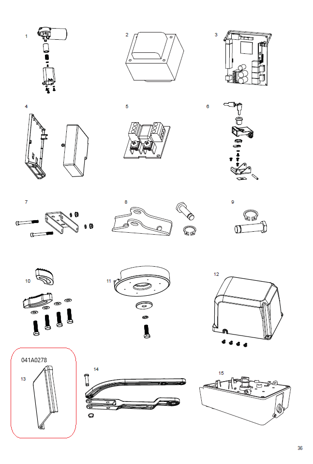 041A0278 kryt odblokovacího mechanismu