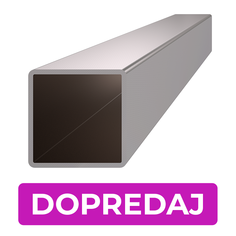 DOPRODEJ profil 30 x 30 x 2 x 1000 mm, broušená AISI 304