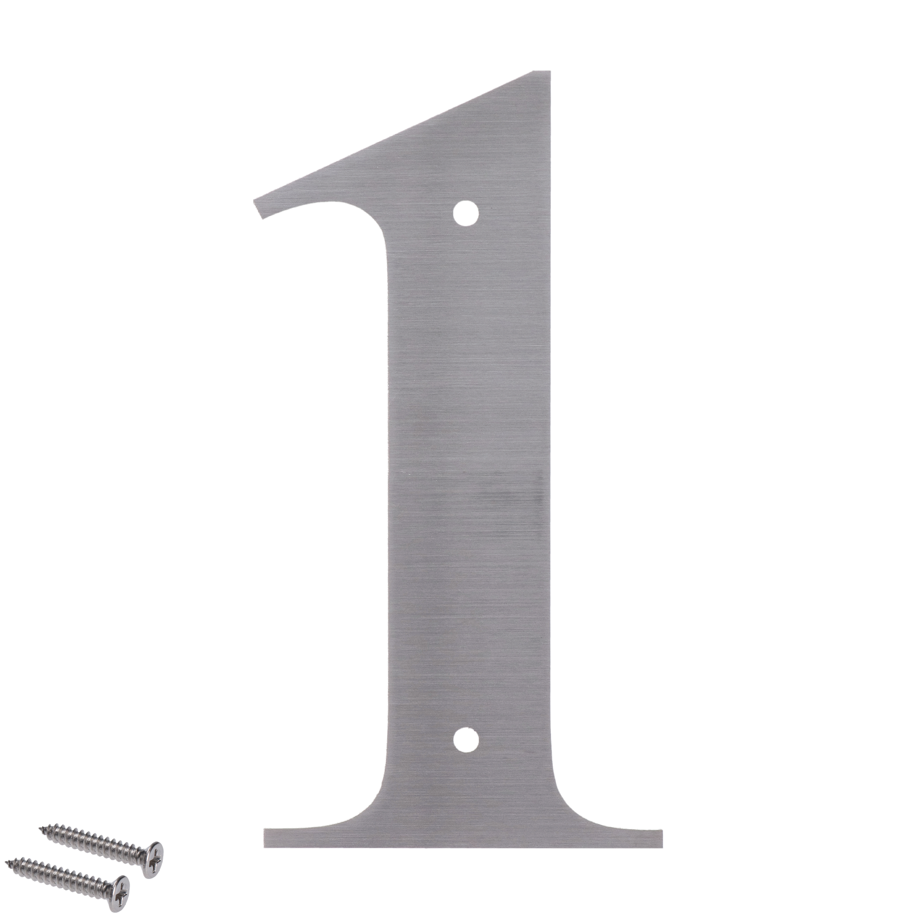 Číslo domovní 1, s otvory, broušená nerez AISI304