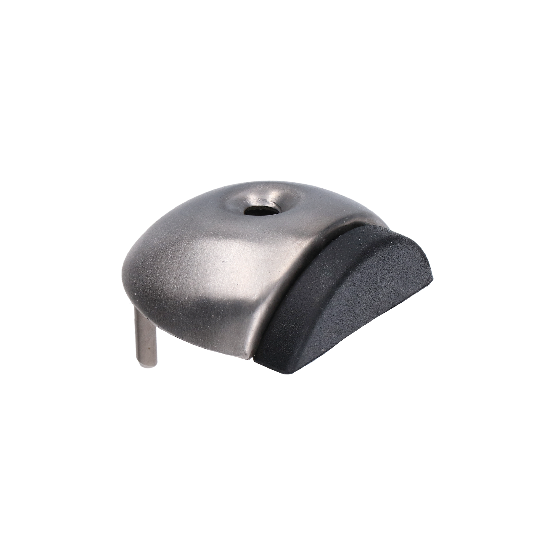 Dveřní doraz s gumou, broušená nerez AISI304