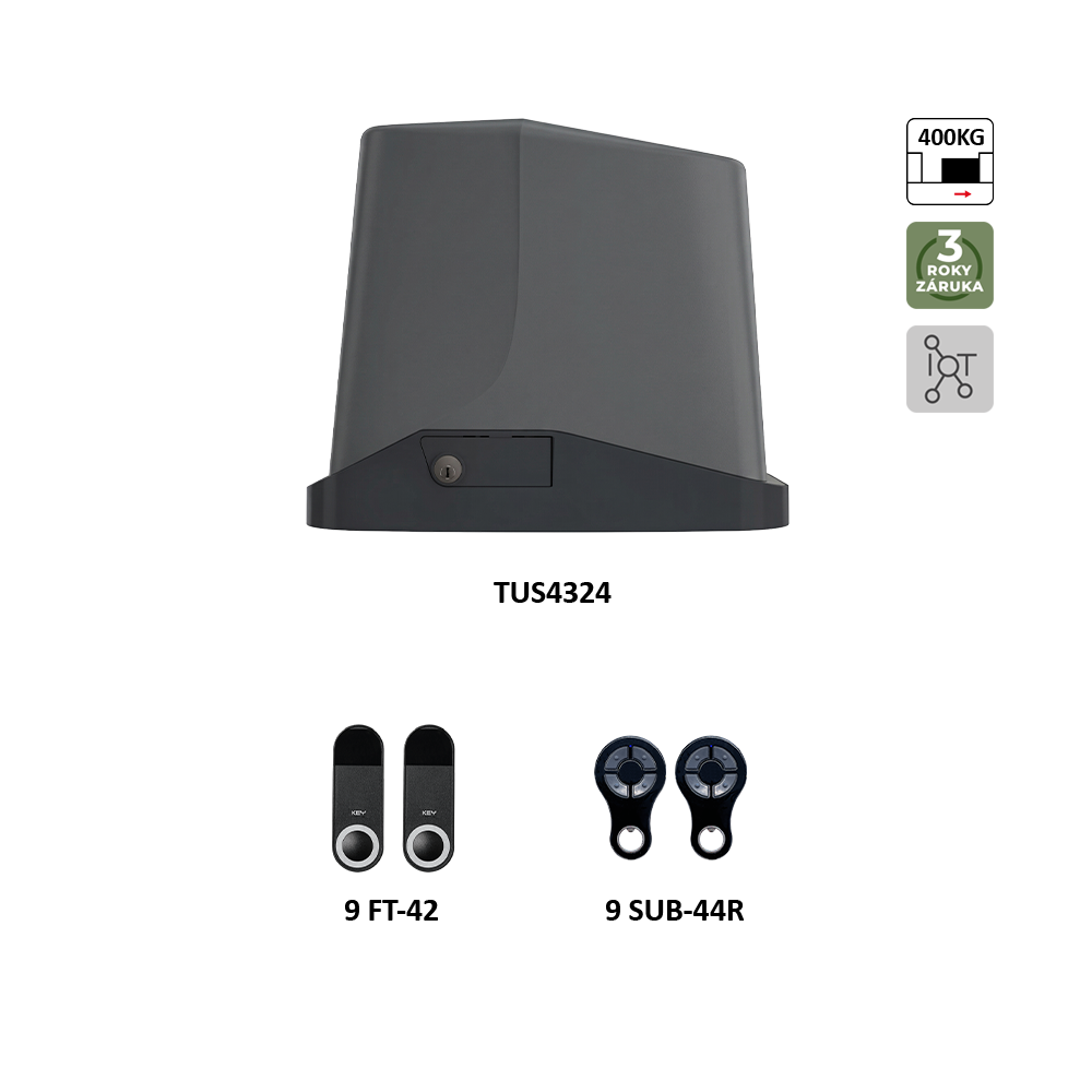 900KTU4324KSD TURBO S KIT pro posuvné brány do 4,5 m/400 kg