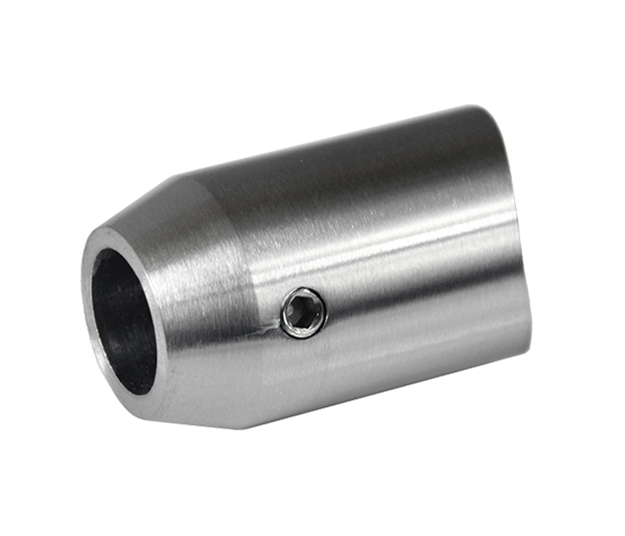 Držák tyče ø 12 mm koncový na trubku ø 42,4 mm, AISI 304