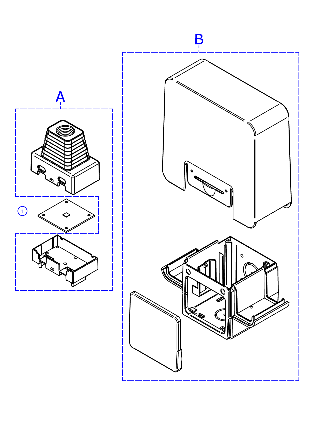 Vnitřní plastový kryt pro ELDC