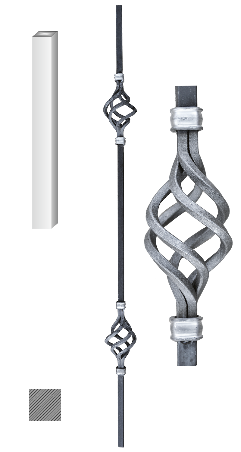 Tyč 12 x 12 mm, 60 x 1000 mm