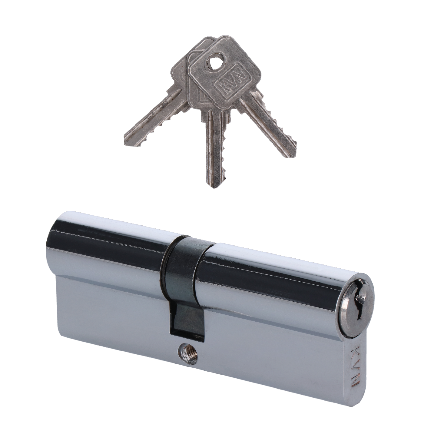 Cylindrická vložka EURO 30/50mm, niklová, 3 klíče, šroub M5x65mm