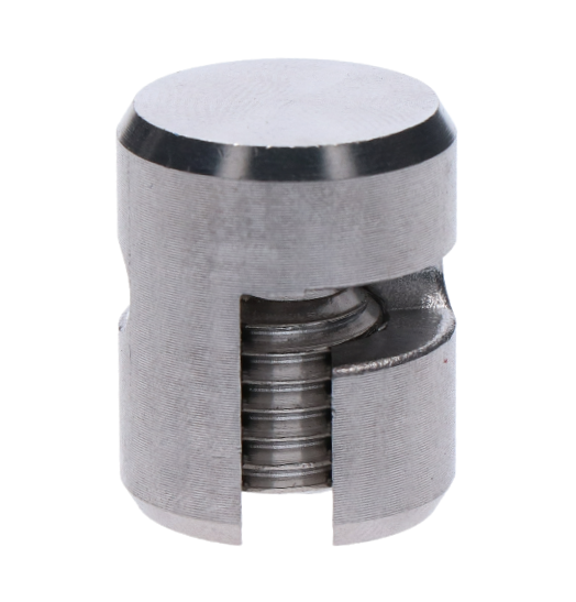 Úchyt pro nerezové lanko ø5 mm, broušená nerez K320 / AISI304