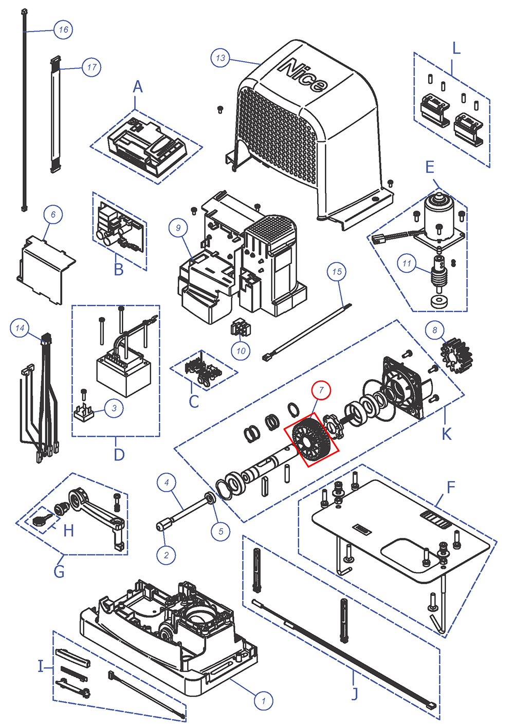 PD2136A0001 Hnací kolo z1z45 RBS400, RBS600, RBS600HS