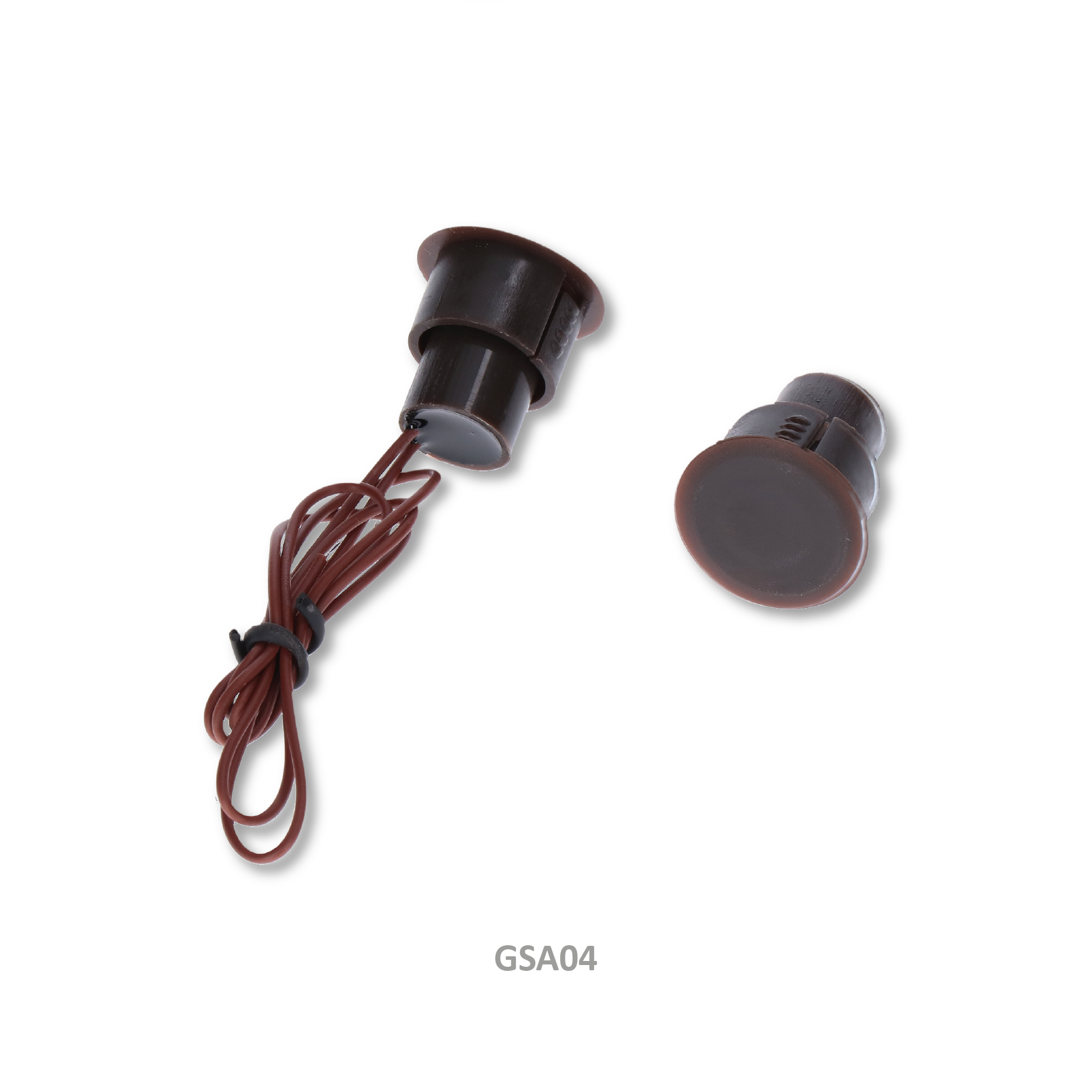 Magnetický spínač MS-04, valcový na použitie v exteriéry, rozmer 49x49x9mm, dosah 1cm