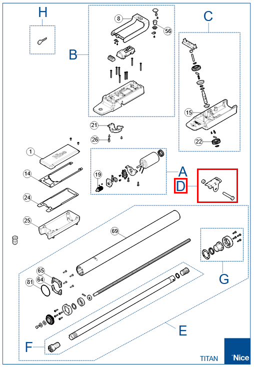 SPTTN02 Predný úchyt motora TITAN TTN3724HS, TTN6024HS