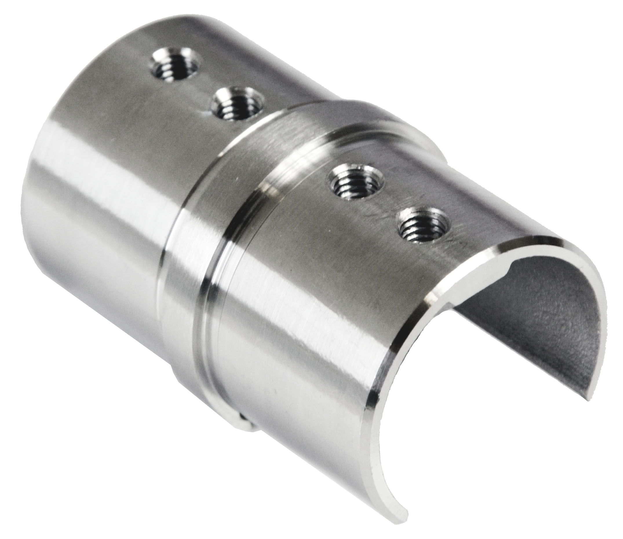 Přechod přímý, lepený spoj, broušená nerez AISI 304