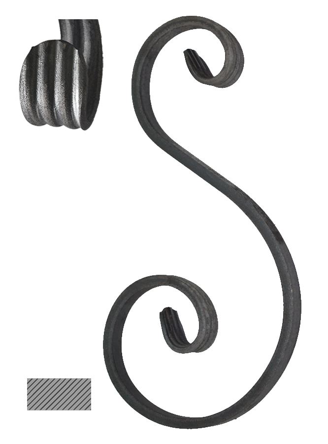 Esko 260 x 120 x 70 mm, hladký profil 12 x 6 mm, široké rozkování